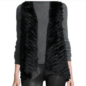 Metric Knits 100% Real Dyed Rabbit Fur Vest